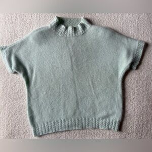 Vintage Quiet Luxury Chaus Seafoam Sweater, Lambswool Angora Blend, Sz M